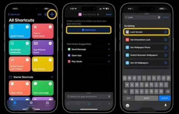 人民路街道苹果14锁屏维修店分享iPhone14升级iOS16.4后如何创建锁屏快捷方式 