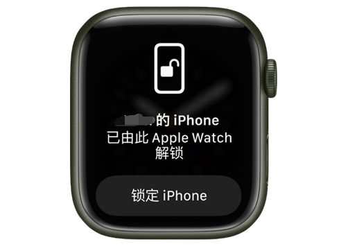 人民路街道苹果手机维修分享用 AppleWatch 解锁配备面容 ID 的 iPhone方法 